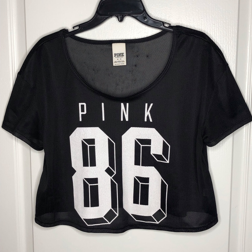 PINK mesh Crop top